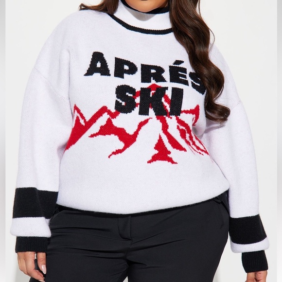 NWT Après Ski Pullover Knit Sweater – Mock Neck – White – Size 2X - Picture 6 of 7